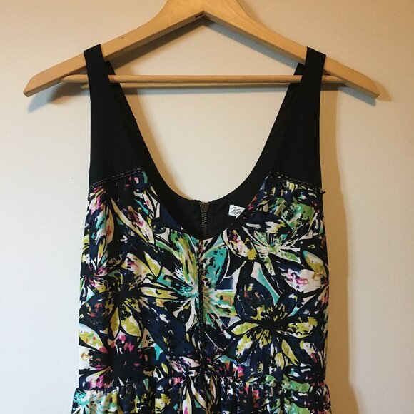 Faux Leather Braided Trim Summer Batik Print Inspired Dress - Picture 3 of 16